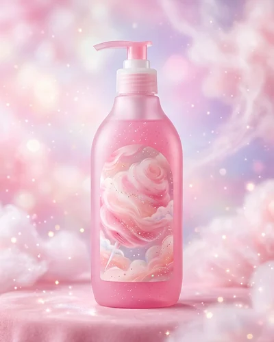 Ambiance barbe à papa et gel douche rose